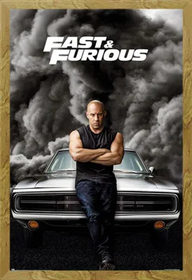 Immagine prodotto di Fast & Furios - Poster - Vin Diesel + cornice rimovibile, Shinsuke® Maxi MDF oak, disco acrilico