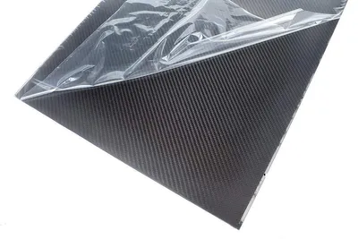 Productafbeelding van Carbon Fiber Plaat - Composiet Materiaal - DIY Projecten Maken - Twill Geweven - 0.2x100x300mm - Mat Zwart