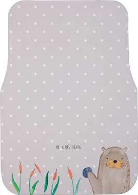 Produktbild von Mr. & Mrs. Panda Auto Teppich Otter Stein - Grau Pastell - Geschenk, Fußmatte, Automatte, Grüßen, Seeotter, Auto-Fußmatte, Fürs, Pflanzen, See, Neugierig