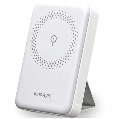 Obrázek produktu pro Innostyle Powermag 2V1 Rychlá Indukční Powerbanka Pro Magsafe 10000Mah Stojan Bílá