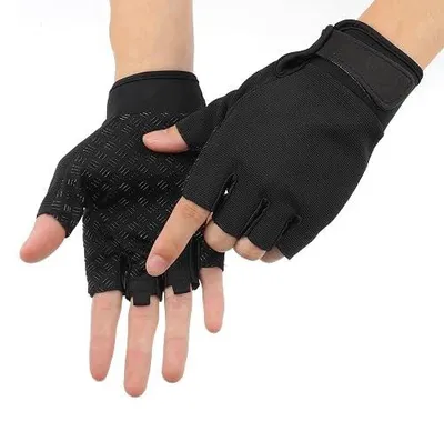Zdjęcie produktu dla Rękawiczki treningowe bez palców antypoślizgowe oddychające unisex