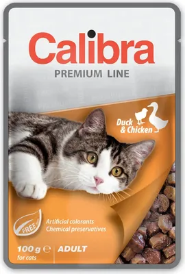 Image de Calibra Cat Sachet Adulte Poulet Canard Boîte 24X100Gr