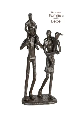 Image de Gilde Skulptur, "Family", Familienmotiv, Eisen, braun, VE 1, L. 6 cm, B. 10 cm, H. 22 cm 74571 4001250745716