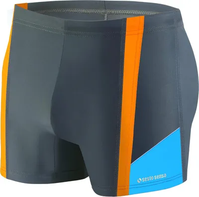 Produktbild von Sesto Senso Herren Badehose – Sportliche, eng anliegende Schwimmshorts für Männer, ideal für Pool und Schwimmsport – Größe XL Grau