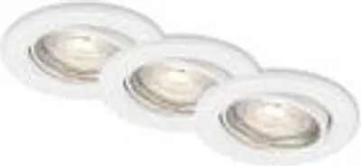 Produktbild von LED Einbauleuchte 3er Set dimmbar schwenkbar IP23 GU10 Ø8,8cm 5W Weiß Briloner