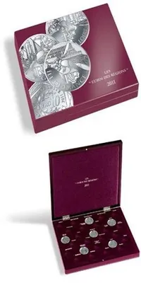 Produktbild von Münzkassette VOLTERRA UNO de Luxe, für 27 10-Euro-Münzen EUROS DES RÉGIONS2011in Kaps.