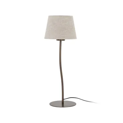 Produktbild von Kinderzimmerleuchte Tisch Metall Stoff 37 cm Braun Natur E27 Kinderzimmerlampe
