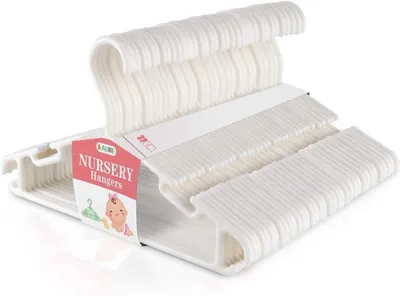 Produktbild von Ilauke Kleerhangers – Kleiderbügel für Kinder – Set mit 36 Stück – Kleiderbügel für Babykleidung – Weiß