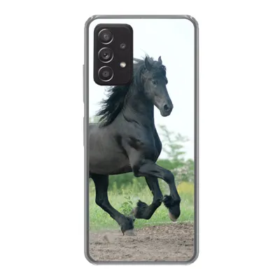 Produktbild von MuchoWow® Handyhülle Schutzhülle Hülle für Samsung Galaxy A53 5G Pferd - Schwarz - Natur Silikon Softcase Handy Hülle - Schutzabdeckung