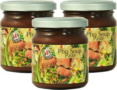 Produktbild von [ 3x 195g ] FLYING GOOSE Würzpaste für Pho (vietnamesische Suppe)