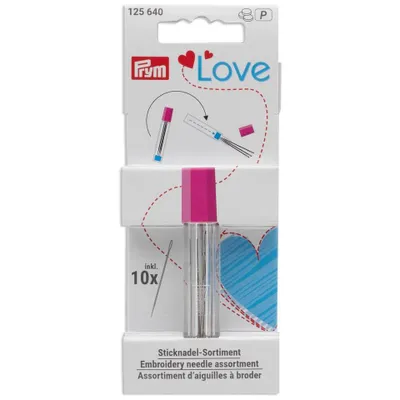 Obrázek produktu pro Sada vyšívacích jehel v zásobníku Prym Love