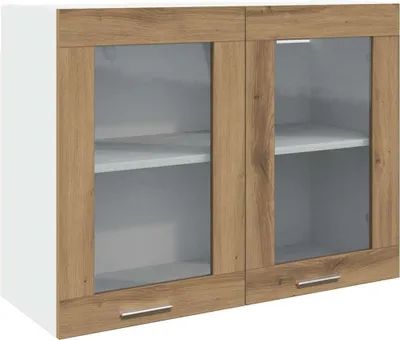 Produktbild von vidaXL Hängeglasschrank Lyon Artisan-Eiche 80x31x60 cm Holzwerkstoff