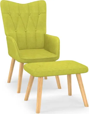 Immagine prodotto di Poltrona Relax con Poggiapiedi Verde in Tessuto