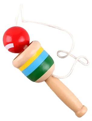 Produktbild von Mini-Fangballbecher aus Holz, Spielzeug für traditionelle Spiele, Wettbewerbsprogramm, Kindergartenzubehör, Rot
