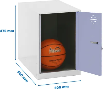 Produktbild von Simonrack Spind SIMONLOCKER DISM weiß, grau 8425437116483, 1 Schließfach 30,0 x 50,0 x 47,5 cm