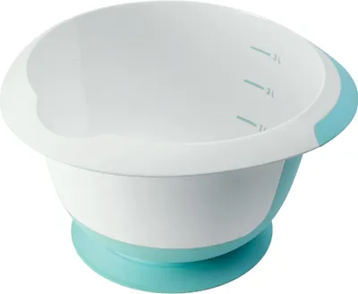 Produktbild von keeeper Rührschüssel "mariella" mit Saugnapf 3,5 Liter aquamarine / weiß