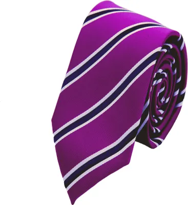 Produktbild von Fabio Farini - 1 Stück Herren Krawatte Lila - verschiedene Lila Männer Schlips in 8cm Breit (8cm), Lila Schwarz Weiß - Grape Juice/Black/White