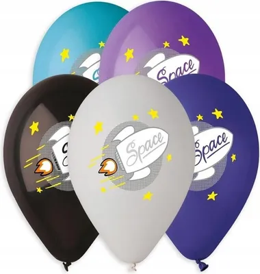 Produktbild von Premium Helium-Weltraumballons (Rakete), 13 Zoll / 5 Stk.