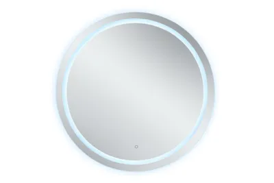 Zdjęcie produktu dla Lustro ścienne łazienkowe okrągłe z RAMKĄ 60 cm z LED podświetlane