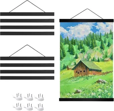 Obrázok produktu pre Sada magnetických drevených rámov na fotografie, A3, 31 cm, s retiazkou a klincami