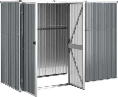Produktbild von "Winterschlussverkauf "Gerätehaus Moderner design - Geräteschuppen - Garagenzelt Grau 225x89x161 cm Verzinkter Stahl NeuMöbel 1357087