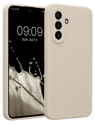 Produktbild von kwmobile Silikon Case für Samsung Galaxy A37 5G Hülle - Soft gummierte Handyhülle, Schutzhülle Cover in Creme matt