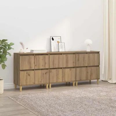 Produktbild von vidaXL Sideboards 3 stk. Artisan-Eiche 60 x 35 x 70 cm Holzwerkstoff