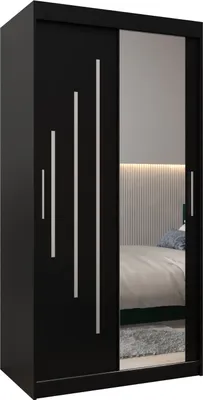 Produktbild von Kleiderschrank, Schiebetürenschrank Schlafzimmer, Schrank mit Spiegel YORK 2 100 cm