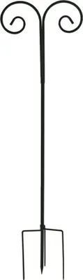 Image de WISFOR Bâton de jardin Bâton de lanterne pour décoration de mariage, nourriture pour oiseaux, éclairage de Noël, lanternes, lampes solaires, hauteur réglable H90/140/190cm