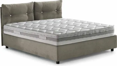 Produktbild von Doppelbett Dlucid, Containerbett mit Stoffbespannung, 100%  Italy, Frontöffnung, inklusive Matratze Cm 160x200, Turteltaube