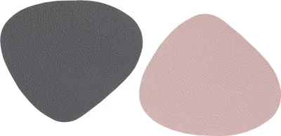 Produktbild von 12 Stück Untersetzer Grau Rosa zum Wenden 12,5 cm x 10,5 cm