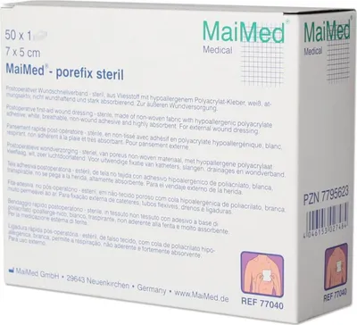 Obrázok produktu pre MaiMed porefix rýchly obväz na rany 50 x 1 kus 7 x 5 cm