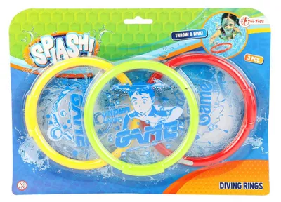 Produktbild von Toi-Toys - SPLASH Tauchringe (3 Stück) Ringe tauchen Wasserspielzeug