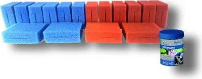 Produktbild von Wartungspaket Filterschwamm Ersatz-Set für Oase Biotec 18 + Screenmatic 18 / 8xblau+8xrot+1xBiokick