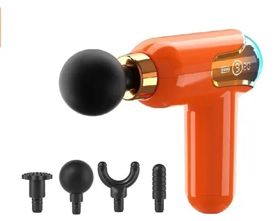 Produktbild von Verk 24455 LCD-Massagepistole mit Aufsätzen, 30 W, orange
