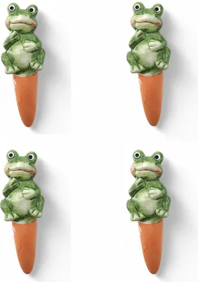 Produktbild von Tier-Gießkegel Frosch - 4 Stück 15?cm aus Magnesiaoxid und Ton – Gießhilfe & Wasserspender für Pflanzen – Bewässerungskugel