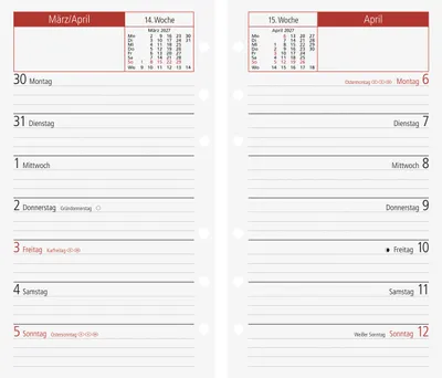 Produktbild von 2027 rido/idé PlankalenderTM151W/1SErsatzkalender