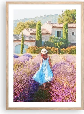 Produktbild von Gerahmtes Poster - Rahmen in heller Eiche - Boho Heidekraut Frau - 50x70 cm - Wand Bild - Wanddeko - Wandbilder - Kunstposter - Wandposter - Bilderrahmen - Bilder - Kunstdruck - P2NPA50x70-4420