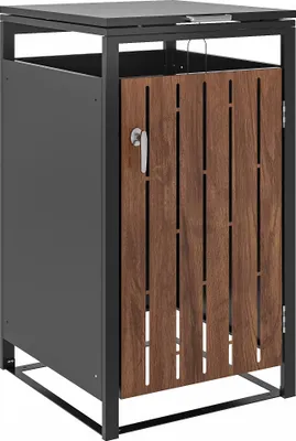 Produktbild von GreenYard Mülltonnenbox Mülltonnenverkleidung Stahl 120L dunkelgrau
