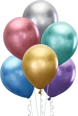 Produktbild von Chrom-Latexballons, Farbmix, 30 cm, 50 Stück.