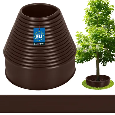 Image de KOTARBAU® 10cmx10m Bordure de Jardin Flexible Bordure Jardin Plastique Bordure de Gazon Marron