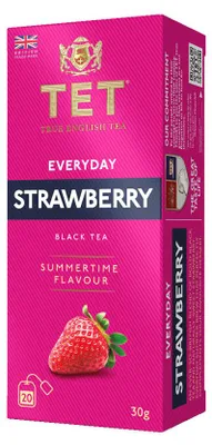 Produktbild von Schwarzer Tee True English Tea Everyday Strawberry, 20 Stk.