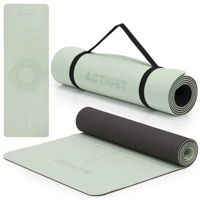 Produktbild von ACTIGET Yogamatte, Fitnessübung, rutschfest, 183x61 cm, Pilates-Matratze, Mint