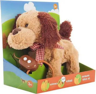 Produktbild von Creaciones Llopis Anda Und Bellender Hund Mit Kabel-teddy Inszeniert 22 Cm Braun  Braun One Size