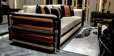 Image de Canapé 3 places Luxe Salon Design Rembourré Moderne Tissu Meubles Jeunes