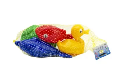 Obrázek produktu pro Plavací sada zvířátka do vany plast 4ks v síťce 20x14x7cm 12m+
