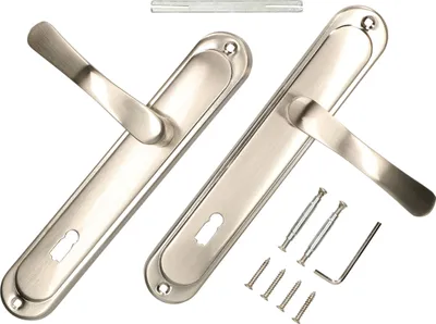 Produktbild von KOTARBAU® Türgriff Satin Nickel Türdrücker 90 mm für Buntbartschlüssel