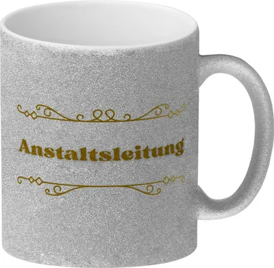Produktbild von Anstaltsleitung Glitzer-Kaffeebecher