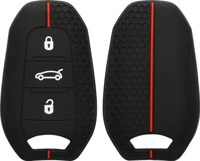 Produktbild von kwmobile Autoschlüssel Schutzhülle kompatibel mit Peugeot Citroen 3-Tasten Smartkey Autoschlüssel (nur Keyless Go) Hülle - Schlüsselhülle aus Silikon