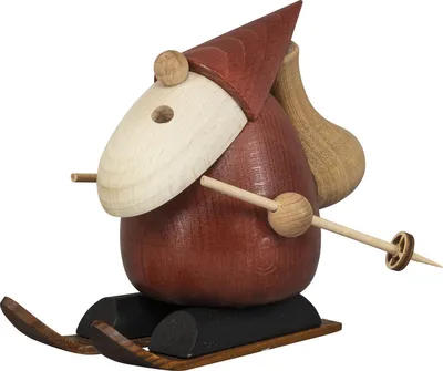 Produktbild von Saico Räucherfigur Weihnachtsmann Ski-Champion 10 x 14 x 10 cm